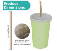 Carta Bere Cannucce Biodegradabile Eco Friendly 195mm Festa di Nozze Smoothie UK