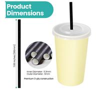 Carta Bere Cannucce Biodegradabile Eco Friendly 195mm Festa di Nozze Smoothie UK