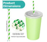 Carta Bere Cannucce Biodegradabile Eco Friendly 195mm Festa di Nozze Smoothie UK