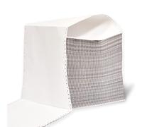 Carta bianca continua, carta continua a doppio foglio, carta autocopiante con alti, fogli piegati a zig zag, misure 240 mm x 279 mm - Ofituria (4500 fogli)
