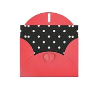 Carta bianca e nera con stampa a pois con fibbia d'amore, regali per biglietti di compleanno con foglio accessorio, biglietto per appunti, busta