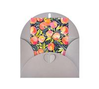 Carta bianca verticale colorata con stampa pesca per auguri di ringraziamento per te (Thinking Of You Biglietto di compleanno)