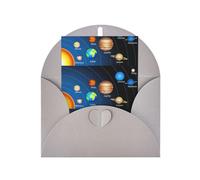 Carta bianca verticale con stampa del sistema solare dello spazio esterno (lingua italiana non garantita)