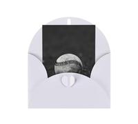 Carta bianca verticale con stampa di baseball, per auguri di ringraziamento (Thinking Of You Biglietto di compleanno)
