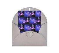 Carta bianca verticale con stampa di farfalle viola per auguri di ringraziamento (Thinking of You biglietto di compleanno)