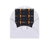 Carta bianca verticale con stampa di Giove Saturno con sistema solare, per auguri di ringraziamento (Thinking of You Biglietto di compleanno)