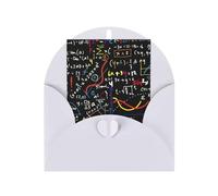 Carta bianca verticale con stampa matematica per auguri di ringraziamento (Thinking of You Biglietto di compleanno)