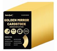 Carta cartoncino A4 Golden Mirror, 60 fogli 250gsm/92Ib Carta riflettente metallizzata per artigianato, cartoncino in alluminio per progetti fai da te UAP19GD60