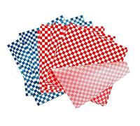 Carta Cerata, 200 Fogli Carta Alimenti Al Forno, Carta oleata, Carta da Imballaggio Alimentare per Burger, Cheese, Bread, Sandwiches, Sweets (Rosso e Blu)