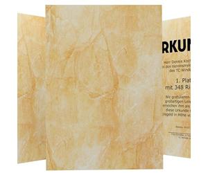 Carta certificata marmorizzato Carrara, 10 fogli A4, 190 G/MQ. Professionale certificati in un Batter d' occhio. Carta Resistente, ma facilmente stampabile. Incluso Gratis Stampa modelli