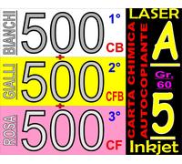 CARTA CHIMICA A5 BIAN GIA ROSA RICEVUTE FISCALI X STAMPANTI LASER INKJET 3 COPIE