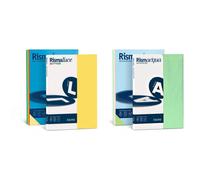 carta colorata favini rismaluce colori forti 200 g/m² a3 mix 8 colori - risma da 125 fogli - a67x113