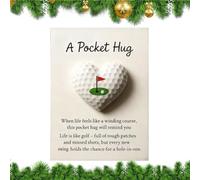 Carta Con Pietra Del Cuore,Ornamento A Tema Golf E Sport - Pietre Con Design A Cuore E Affermazioni Positive | Per Ringraziamento Festa Della Mamma Bambini Amici Nonni Adolescenti Figlie San Natale Co