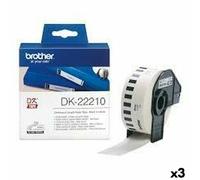 Carta Continua per Stampanti Brother DK-22210 Bianco 29 mm x 30,48 m Nero Ner