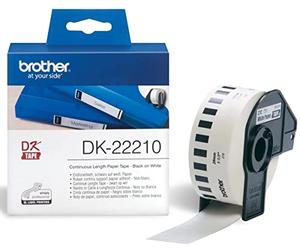 Carta Continua per Stampanti Brother DK-22210 Bianco 29 mm x 30,48 m Nero Nero/Bianco (3 Unit?)