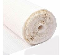 Carta crespa per decorazioni floreali in tessuto artigianale 248,9 cm di lunghezza (bianco)