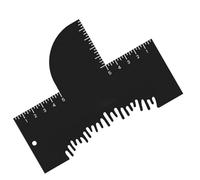 Carta da barbiere di miglioramento del colore con indicatori di misurazione linee sottili che modellano lo strumento di allineamento per il partito creativo sembra colore temporaneo dei capelli