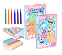 Carta da colorare per bambini - 35 pezzi Rainbow Art Kids Scratch Book, set per pittura per bambini, quaderno da grattare per viaggi, San, Ringraziamento