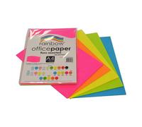Carta da copia A4 arcobaleno da 75 g/m², colorata premium, versatile, 100 pezzi,