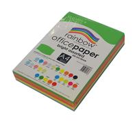 Carta da copia lucida A4 arcobaleno, 1 risma, colorata premium, versatile, di al