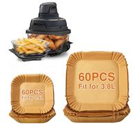 Carta da Forno per Friggitrice ad Aria Ninja CRISPi, 120 Pezzi, Compatibile con Modelli 3,8L e 1,4L FN101EUGY FN101EUST FN101EUSG, Accessori Pergamena