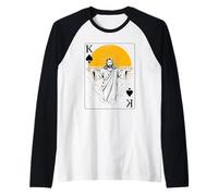 Carta da Gioco Gesù Re di Picche Fede Cristiana Maglia con Maniche Raglan
