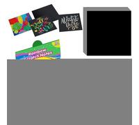 ,Carta da grattare arcobaleno-- Biglietti per appunti in carta da grattare nera | Tavola da disegno per ragazze e ragazzi dai 3 anni in su, arti e mestieri per compleanni, Halloween, giochi di festa