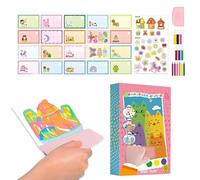 Carta da Grattare,Con Adesivo, Kit di Pittura e Giocattoli - Set Giocattoli Carta Scratch Off per Bambini,Case giovani, scuole, asili, sale dei giochi, aule e compleanni