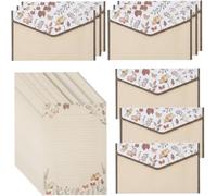 Carta da Lettere con Busta Vintage Set da 27 Pezzi (18 Fogli e 9 Buste) con Elegante Disegno di Farfalle, Pergamena da Scrivere per Inviti, Lettere d'Amore, Carta da Lettera Decorata