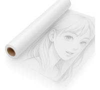 Carta da Lucido, Rotolo di Carta Trasparente 30cm x 50m, 26 g/m², Rotolo Carta Lucida, Carta da Disegno, Rotolo Carta Disegno, Fogli lucidi Trasparenti, per Artigianato, Cucito, Schizzi, Architettura