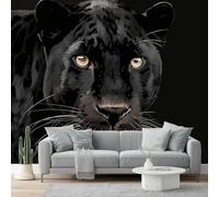 Carta da parati 350 x 256 cm Fotomurali in Murale alla moda Decorazione da Muro Ritratti di animali realistici misteriosi Camera da Letto, Soggiorno, Ristrutturazione di Pareti Oro nero