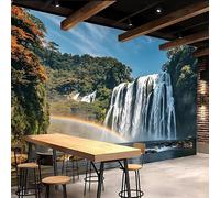 carta da parati 3d 250x180cm Vista Cascata carta da parati geometrica Decorazione murale 3D su tela pittorica senza giunture, ideale per soggiorno o parete dietro TV EB24-1618