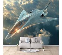 carta da parati 3d 500x280cm Aerei Di Fantascienza carta da parati cucina Arte murale su tela 3D senza giunture visibili, perfetta per la parete della camera matrimoniale EB24-7912