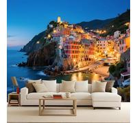 carta da parati 3d 500x280cm Illuminazione Vista Mare Dell'isola carta da parati cucina Arte murale su tela 3D senza giunture visibili, perfetta per la parete della camera matrimoniale EB24-08