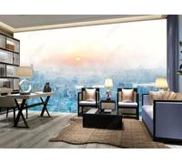 Carta Da Parati 3D Astratto Tramonto Paesaggio Della Città 350x250cm Fotomurali Poster Gigante Design Murale Decorazione -MIWEI Wallpaper-ZXY-27897