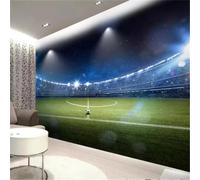 Carta da parati 3D autoadesiva con una grande immagine notturna di uno stadio di calcio, adesivi murali per decorare camera da letto e soggiorno
