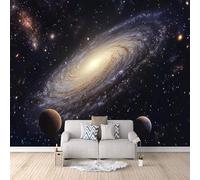 Carta da parati 3D Cielo Stellato 100×70 cm Fotomurali non tessuto Murale alla moda Decorazione da Muro Poster Design Soggiorno Camera Carta per pareti Pianeti Dell'universo Spaziale
