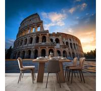 Carta da Parati 3D Colosseo 350x256 cm Murale Poster Grande, Carta Parati Fotomurale Stampata 3D per Soggiorno, Camera Letto, Sala Pranzo