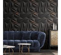 Livingwalls Travel Styles - Carta da parati in tessuto non tessuto, effetto 3D, colore grigio e oro, per diversi ambienti, 1,59 m x 2,80 m