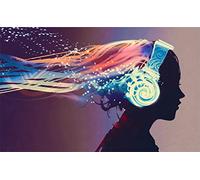 Carta Da Parati 3D Cuffie Musica Bellezza Fotomurali Murale Decorazione Sfondo Custom Wallpaper -songqians-15119-400cmx280cm