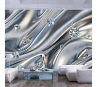 Carta Da Parati 3D Effetto 3D Giganti Muro Bambini Home Art Wall Sticker Rivestimento Fai Te Adesivi Della Di Negozio Dell'Ufficio Del Salone Seta romantica Grey Diamond