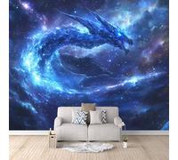 Carta da Parati 3D Effetto Drago Galassia Carta Parati Animale Fotomurale Tessuto non Tessuto Nessun Supporto Adesivo Resistente Impermeabile Facile da Pulire Adatto per Caffè Ufficio 300x256 cm