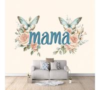 Carta da parati 3D Fiori Carta da Parati Camera da Letto Motivi Floreali E A Farfalla Per Le Feste Fotomurali in TNT Decorazione da Muro Poster Giganti da Parete Soggiorno Camera Murale 150x105 cm