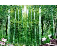 Carta Da Parati 3D Fiori Di Bambù Verde 200x140cm Fotomurali Poster Gigante Design Murale Decorazione -MIWEI Wallpaper-ZXY-24212