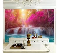 Carta Da Parati 3D Foto Murale Autoadesiva Foresta Pluviale Tropicale Foresta Cascata Wall Photo Art Poster Da Parete Adesivi Murali Per Soggiorno Tv Divano A Tema Hotel 350 x 256 cm (W x H)