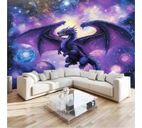 Carta Da Parati 3D Foto Murale Autoadesiva Stile fantasy Cielo stellato drago Wall Photo Art Poster Da Parete Adesivi Murali Per Soggiorno Tv Divano A Tema Hotel 350 x 256 cm (W x H)