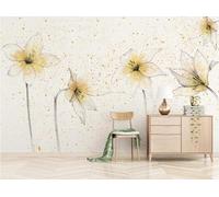 Carta Da Parati 3D Giglio D'Oro 350x250cm Fotomurali Poster Gigante Design Murale Decorazione -MIWEI Wallpaper-ZXY-01905