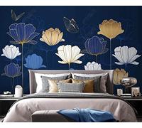 Carta Da Parati 3D Linea Di Farfalla Di Fiori 350x250cm Fotomurali Poster Gigante Design Murale Decorazione -MIWEI Wallpaper-ZXY-40119