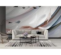 Carta Da Parati 3D Linea Di Piuma 250x175cm Fotomurali Poster Gigante Design Murale Decorazione -MIWEI Wallpaper-ZXY-24744