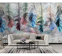 Carta Da Parati 3D Linea Di Piuma Acquerello 400x255cm Fotomurali Poster Gigante Design Murale Decorazione -MIWEI Wallpaper-ZXY-12517
